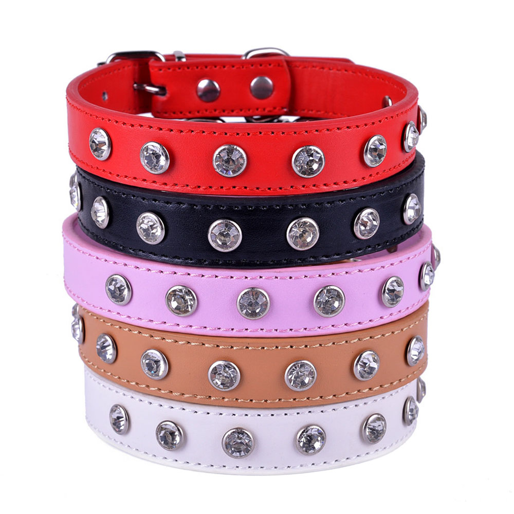 Obroża dla psa yorka Bichona Coton de Tuléar Hawańczyka Lhasa Apso Maltańczyka Shih Tzu Teriera szkockiego kot rząd diamencików duże cyrkonie rozmiar XXS XS S dog collar with big rhinestones