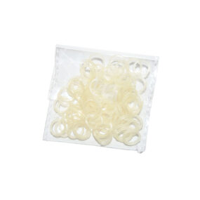 Gumki lateksowe 8mm, silikonowe 8 mm, 0.8cm bezbarwne, transparentne, przezroczyste, opakowanie 100-szt.,silicone, latex clear grooming dog bands 100 pieces