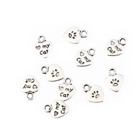 I love my cat charm kocham mojego kota mała zawieszka dla kocich maniaków charms