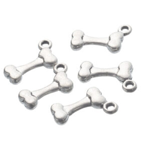 bone charm dog pedant zawieszka kostka kosteczka srebro tybetańskie dla pieska