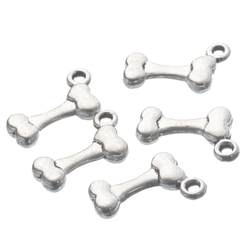 bone charm dog pedant zawieszka kostka kosteczka srebro tybetańskie dla pieska