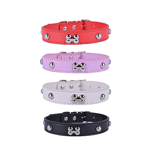 Poznań obróżka dla szczeniaka chiwawa Cziłała Chihuahua mała S czerwona czarna z okrągłymi ćwiekami i kostką klamra zaczep na smycz regulowana miękka Studded Pu Leather Dog Bone Shaped Collar