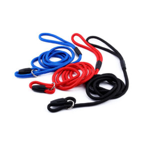 Zaciskowa, behawioralna, linowa, szyta, nylonowa, samozaciskowa, smycz treningowa, dla małego psa, 130cm, z dławikiem, czarna, czerwona, niebieska, dla średniego psa, ringówka, smyczka, do ćwiczeń, przygotowań przed wystawą