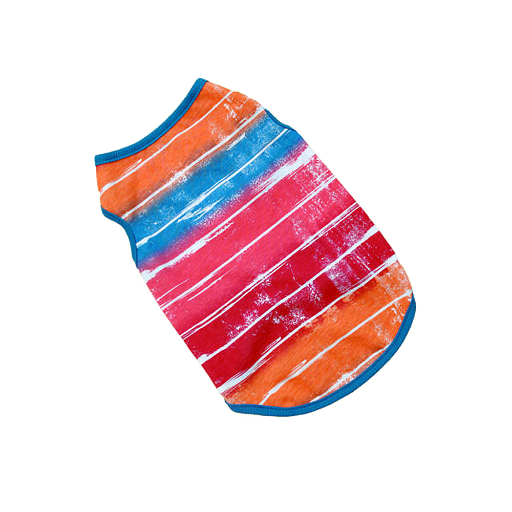 LGBT Koszulka dla psa ubranko dla psa w kolorowe paski tęczowy ciuszek dla małego pieska kamizelka dla psiaka surferska