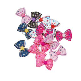 Kokardka Hollywood kokardki dla psów w gwiazdki kokardka w gwiazdki dla psa Yorka Maltańczyka Shih Tzu Lhasa Apso