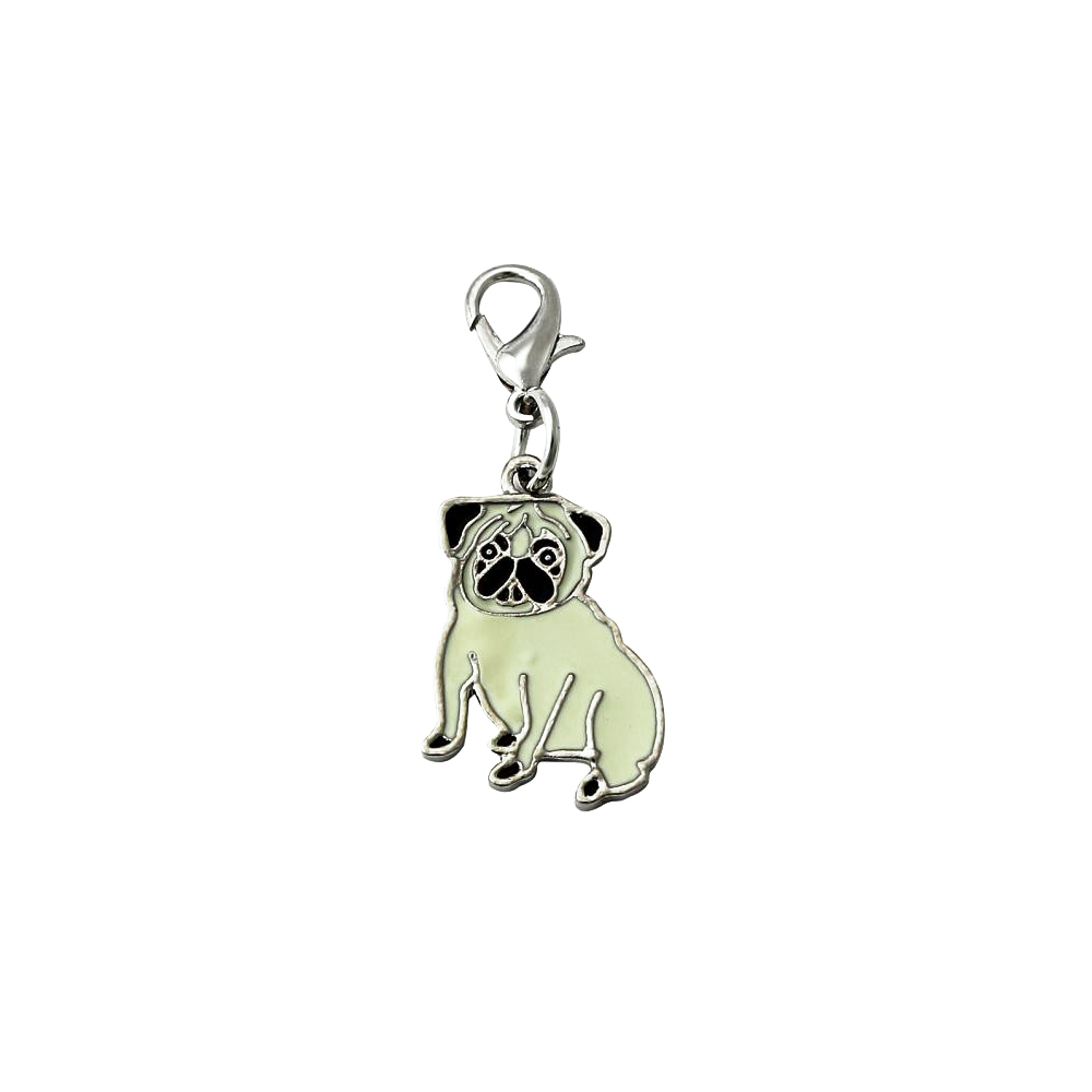 Zawieszka mops charms Pug Carlin Apple Dog śliczna zawieszka dla właściciela mopsa