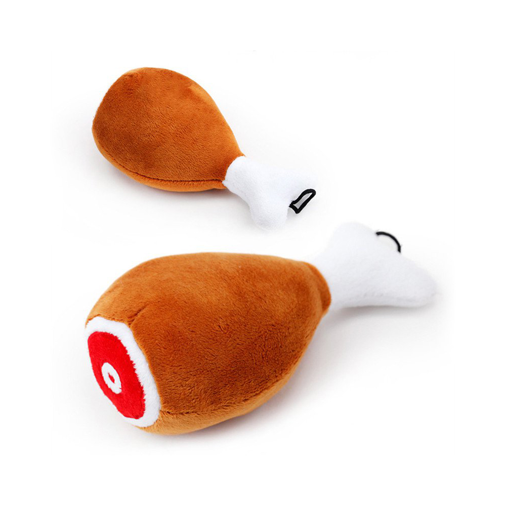 Pluszowa zabawka dla psa udziec, Pluszowa zabawka dla psów dla psa w kształcie kości śmieszna cm dla ras średniej wielkości piszcząca miękka do nauki aportowania