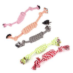 Szarpak do aportowania ze sznura bawełnianego bawełniany ekologiczny zdrowy przyjazny środowisku zabawka dla psa do przeciągania zabawa w przeciąganie dla pieska gryzak eco