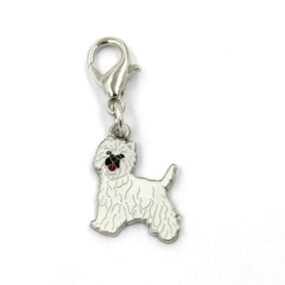 Zawieszka West highland white terrier, Zawieszka West charms charm West Highland White Terrier Dog śliczna zawieszka dla właściciela westa miłośnika rasy zawieszka