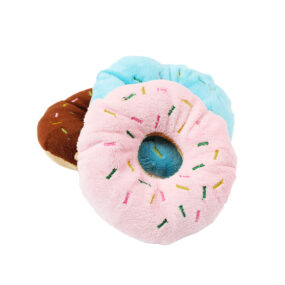 dognut zabawka dla psa z piszczałką pączek DOGnut donut pluszowy ring poduszeczka słodka zabawka