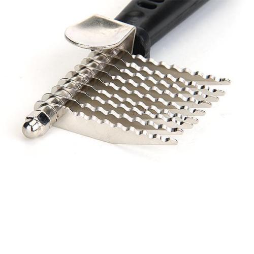 Filcak boczny rozczesywanie skołtunionej sierści zębów cm z uchwytem na kciuk profesjonalny żebrowany uchwyt pomaga usunąć filce na sierści faliste krawędzie