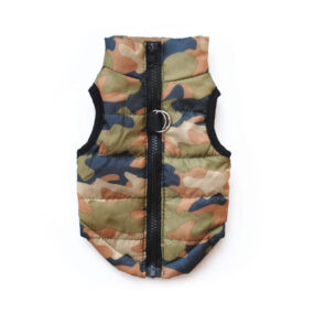 Kurtka dla psa dla kota kurteczka  w  szelki zapinana na grzbiecie z możliwością przypięcia smyczy na zamek w moro zielone militarna ciepła pluszowa ocieplacz rozmiar XS S M L rozmiarówka