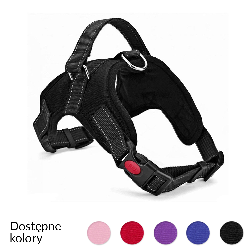 Szelki sportowe Control Release dla psa stróżującego pracującego aktywnego z nicią odbleskową odblaskowe z uchwytem do przytrzymania mocne solidne dla średniego psa dla dużego psa specjalne