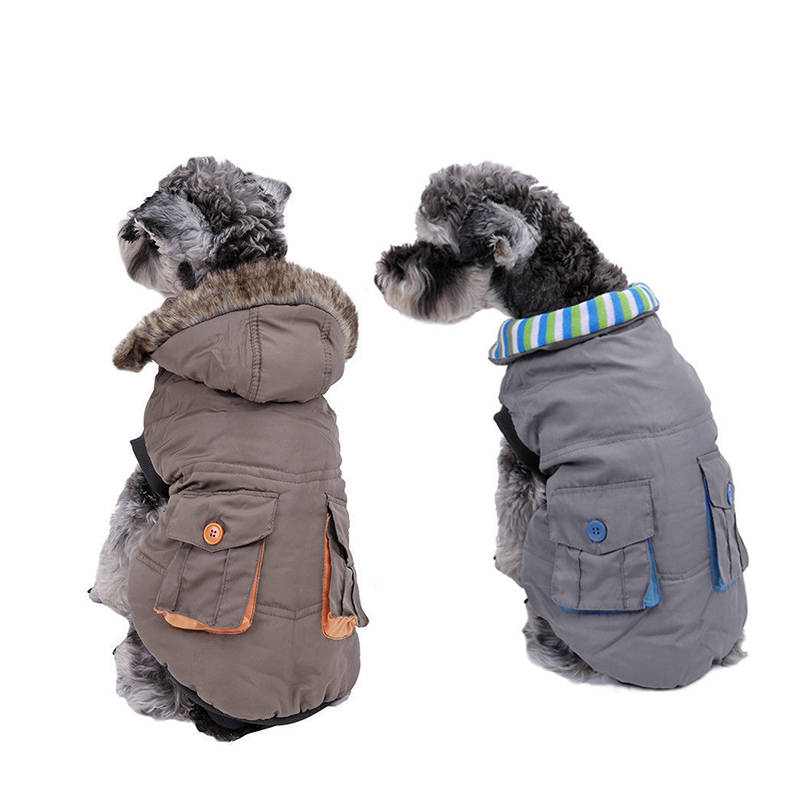 Zabawna kolorowa stalowa z niebieskimi guzikami umbra z pomarańczowymi guzikami kurtka ciepła dla psa fajna super rozpinana na napy rozmiar S M L dla mopsa buldożka francuskiego sznaucera