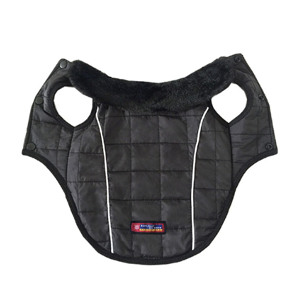 kurtka na zimę dla psa kota pieska kotka z softshellu podszewką lamówkami pikowana na napy rozpinana ciepła z polarową podszewką rozmiary S M L XL mały pies Yorka Maltańczyka Mo