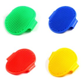 Gumowe zgrzebło twarde z regulacją szerokości na ręce dla psa konia koń czesanie konia