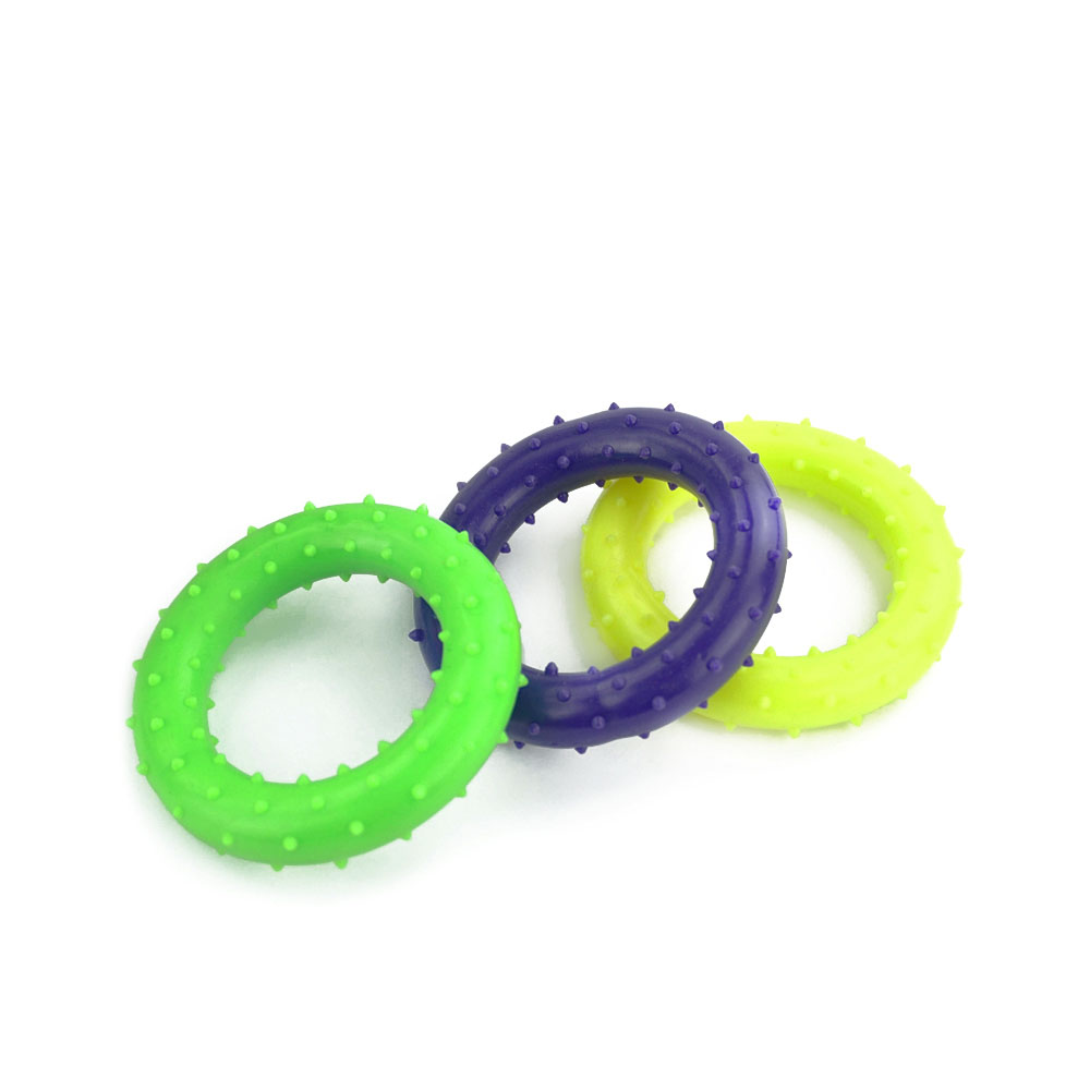 Ring ringo do rzucania nauki aportowania dla psiaka szczeniaka szczenięcia mały malutki cm tani fajny dla pieska małego niewielki TPR nietoksycny gumowy z gumy żółty zielony pomarańczowy neonowe