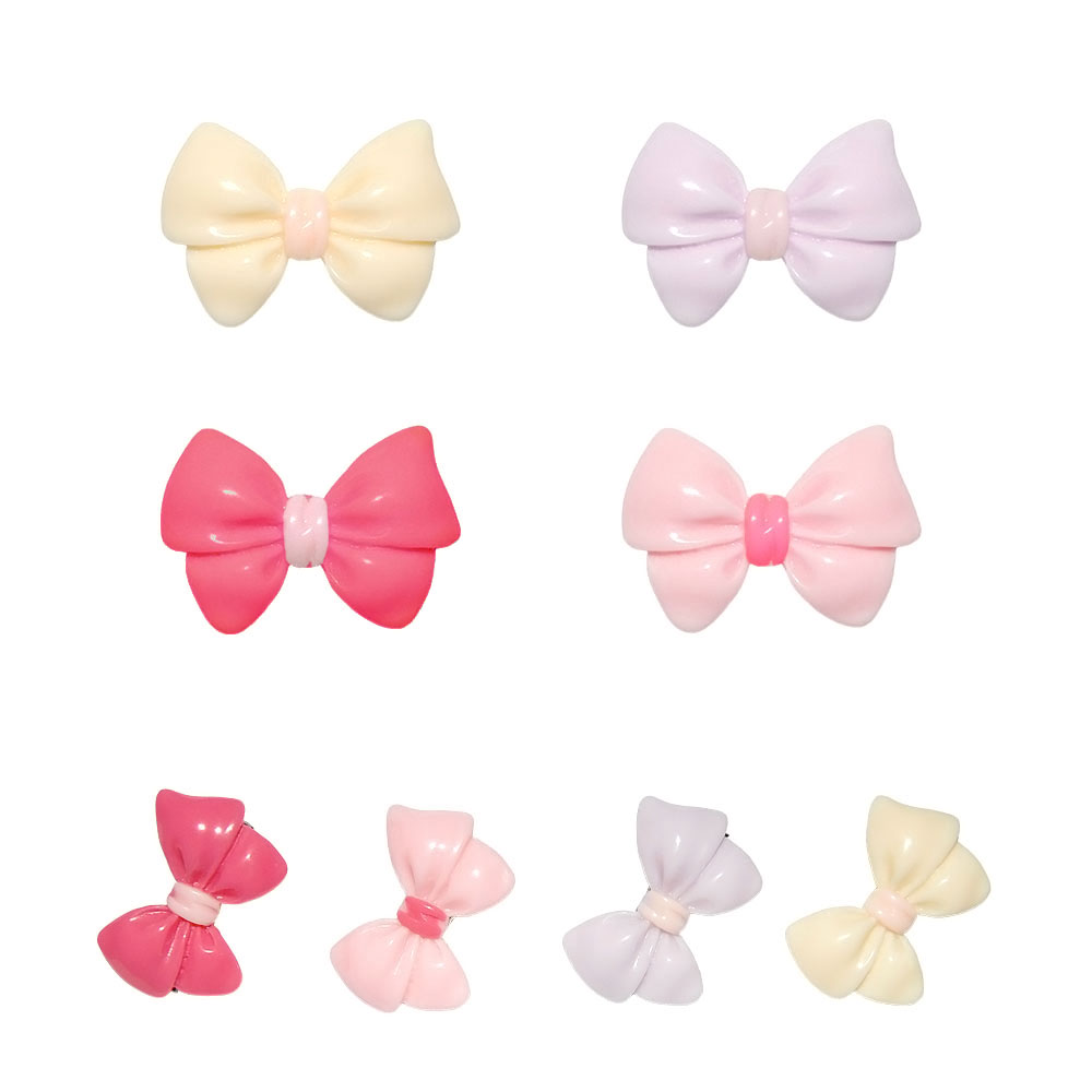Spineczki spinki małe spinka kokardka plastikowa cm kokarda na metalowej spince ecru ekri bladofioletowa różowa jasnoróżowa do podpięcia włosków dla psa Yorka maltańczyka shih tzu lhasa apso biszona b