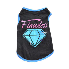 Koszulka dla psa Flawless ubranko dla psiaka śmieszne zabawne ciuszki dla psa małego czarna koszulka dla idealnego doskonałego pieska kota kotka