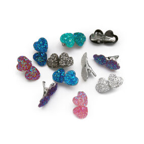 Mini spinka malutka spineczka cm serduszka czarna biała srebrna różowa niebieska turkusowa fioletowa wiśniowa maleńka do przytrzymania włosków dla psa dla pieska małego psiaka słodka błyszcząca na spince