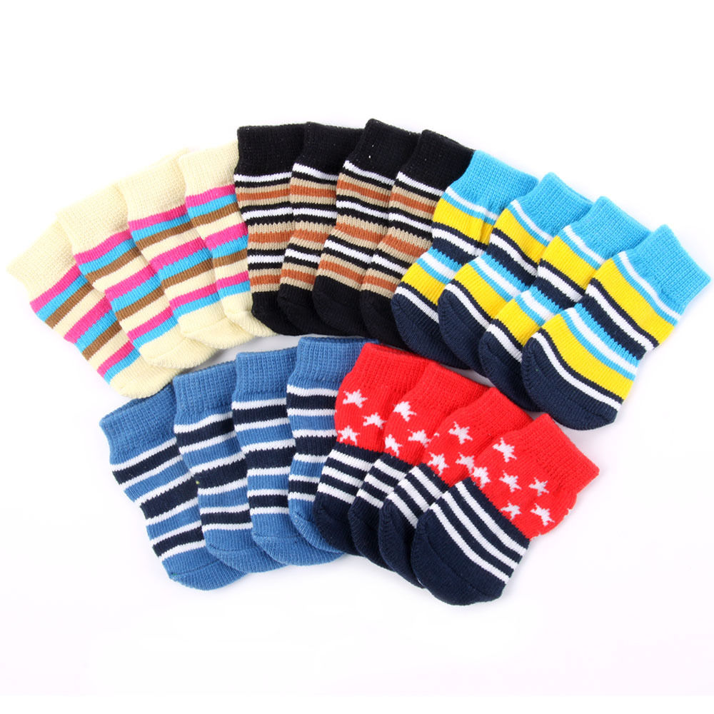 Skarpetki dla psa skarpetki antypoślizgowe skarpetki dla kota skarpetki dla królika z gumowaną podeszwą antypoślizg gdy zwierze ślizga się na płytkach polerowanych rozmiar S M