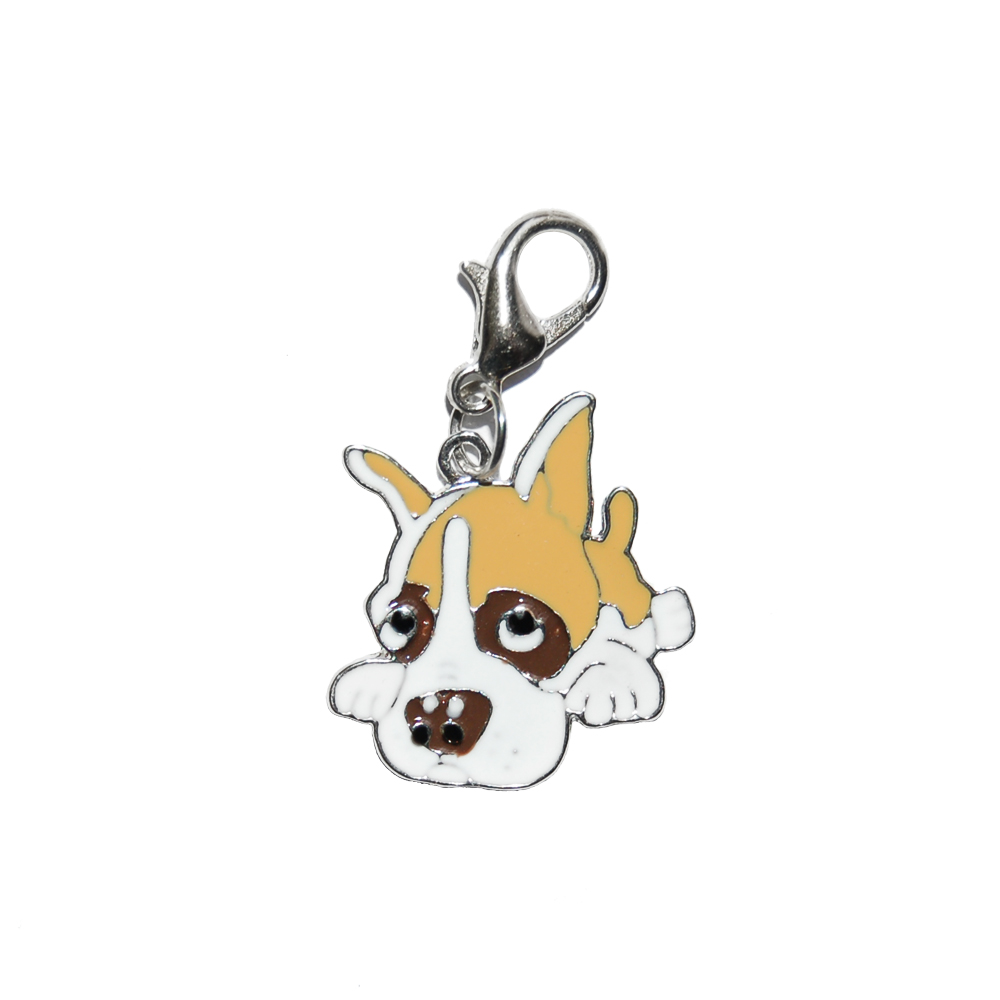 Zawieszka do kluczy bokser, charms, charm, Boxer Dog, śliczna zawieszka dla właściciela boksera, miłośnika rasy, przywieszka, metalowa, emaliowana