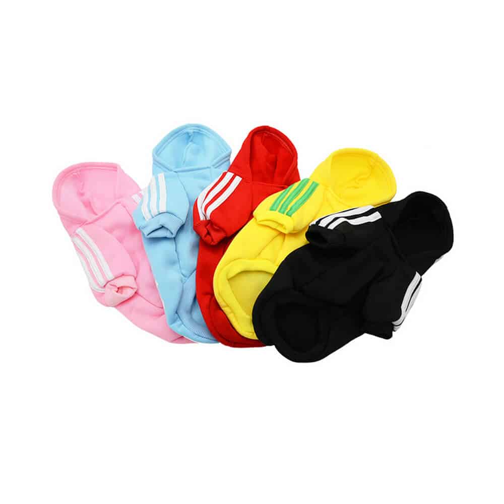 Bluza adidogi czarna czerwona różowa jasnoniebieska dla psa pieska psiaka ubranie ubranko ocieplana ciepła zimowa z kapturem mała rozmiar XS S M L XL XXL