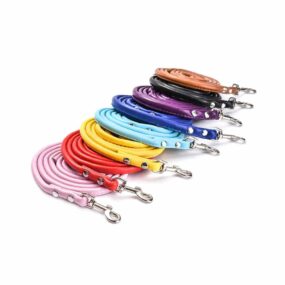 Smycz klasyczna tradycyjna typu wałek kolory zwykła standardowa cm czerwona fioletowa jagodowa jasnoniebieska jasnoróżowa nasycony róż jasny róż blady róż czarna tania niedroga dla kota szczeniaka