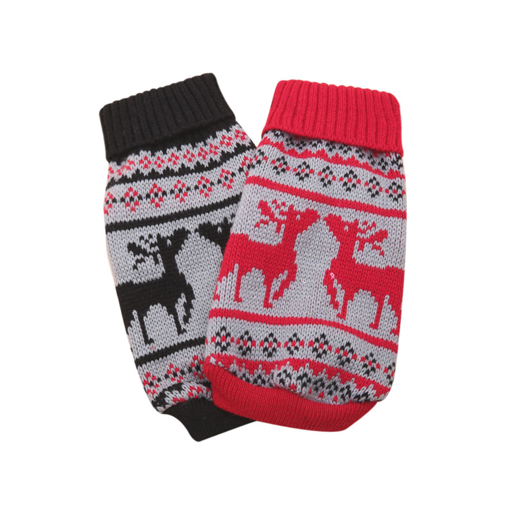 Sweterek golf golfik ubranko wełnieny dla psa dla kota pieska szczenięcia szczeniaka kotka renifery zimowy słodki śliczne czarne czerwone rozmiar XS