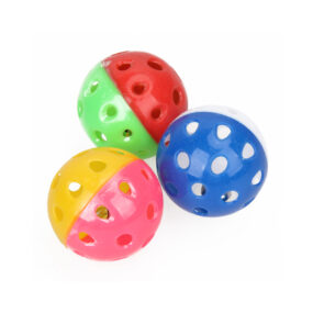 Piłka z dzwonkiem dla kota, Plastikowa mała piłeczka z dzwoneczkiem dla kota kotka zabawka z plastiku kici koteczka piłka dzwoniąca