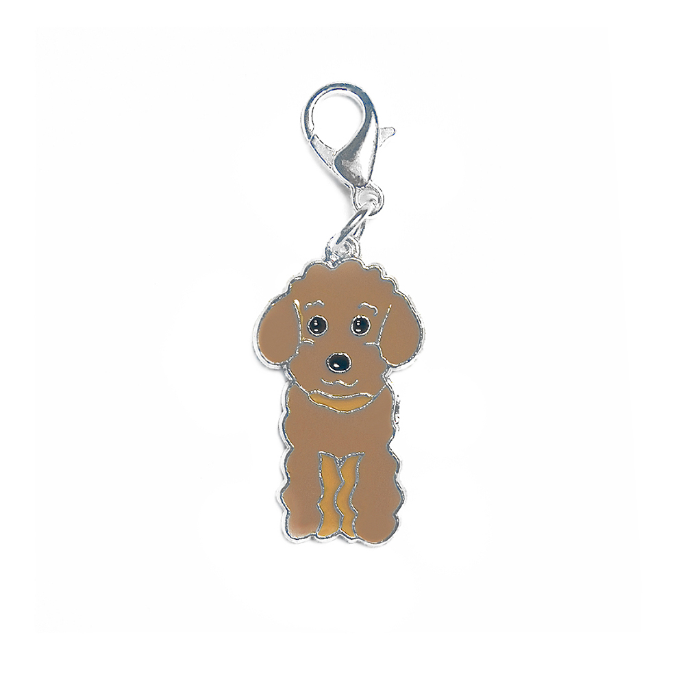 Zawieszka Pudel charms Poodle Dog śliczna zawieszka dla właściciela pudelka pudla miniaturowego brązowy pudel pudelek brown