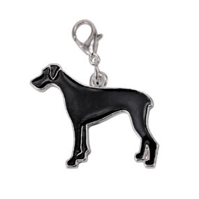 Zawieszka Dog Niemiecki Great Dane Black charms śliczna zawieszka dla właściciela Doga Niemieckiego czarny Dog Niemiecki czarnego