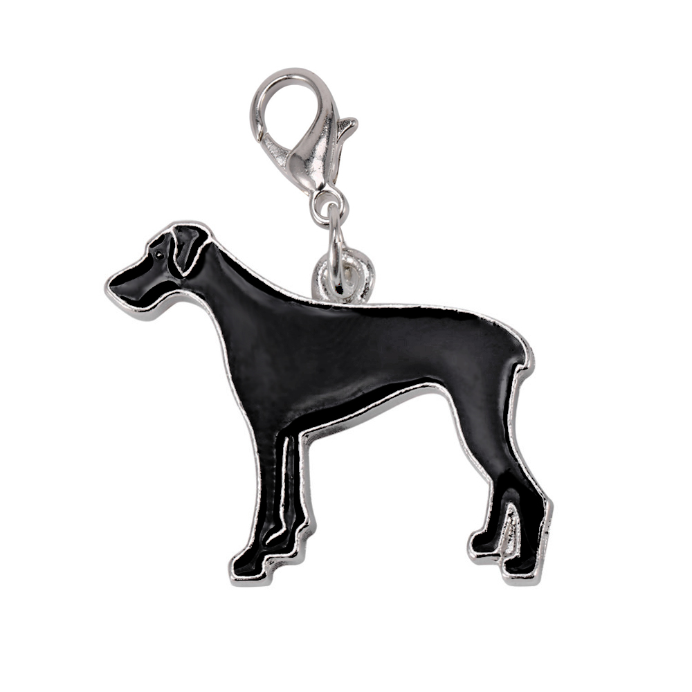 Zawieszka Dog Niemiecki Great Dane Black charms śliczna zawieszka dla właściciela Doga Niemieckiego czarny Dog Niemiecki czarnego