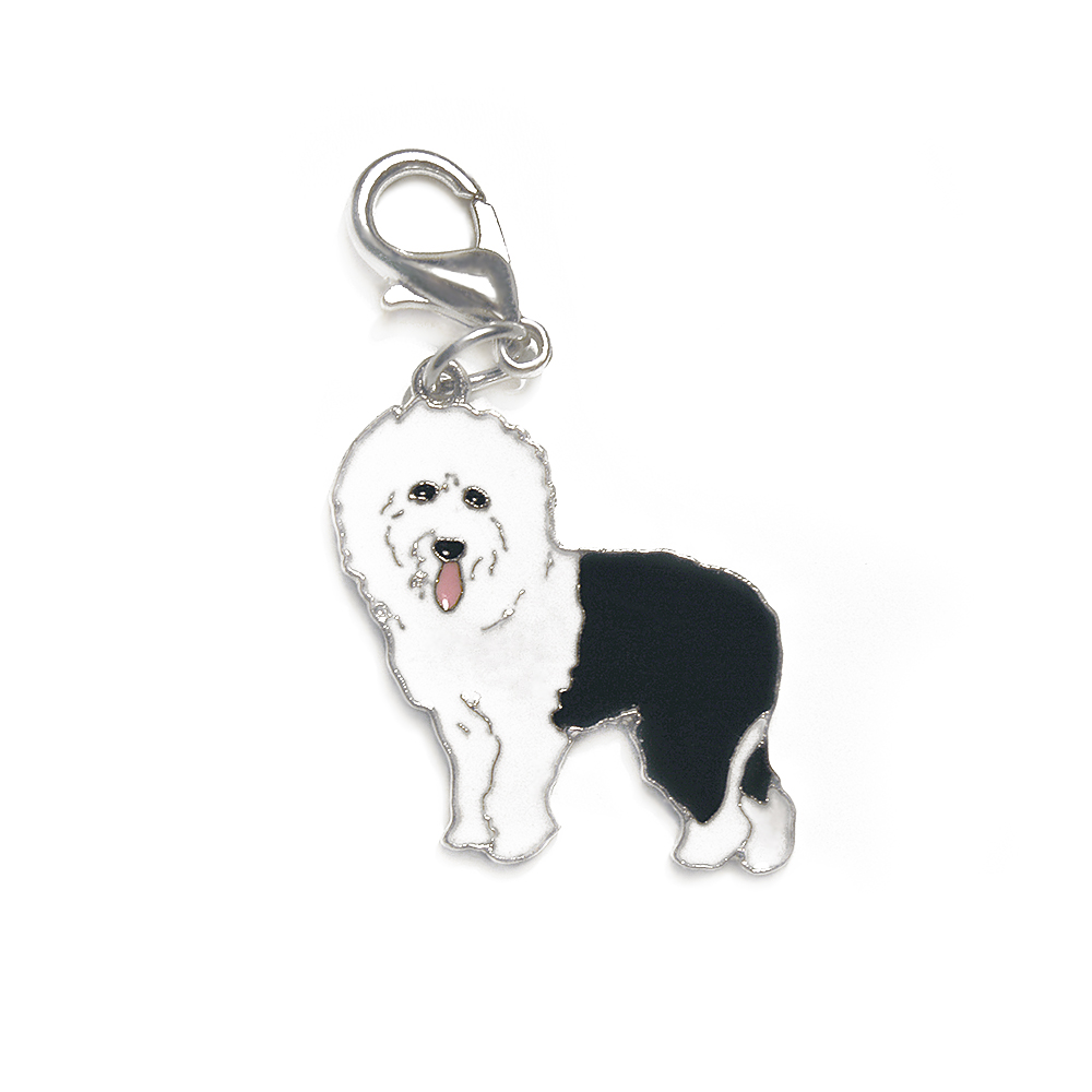 Zawieszka Owczarek staroangielski charms śliczna zawieszka dla właściciela bobtail Old English Sheepdog miłośnika rasy