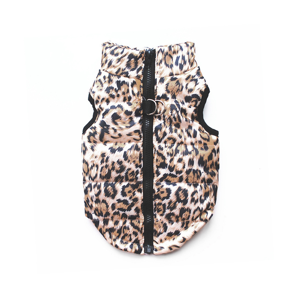 Kurtka dla psa panterka, Kurteczka, zimowa kamizelka, w cętki lamparcie, gepard, leopard z zapięciem do smyczy, wypełniona pluszem, na zimę, ciepła dla pieska, psiaka, szczenięcia