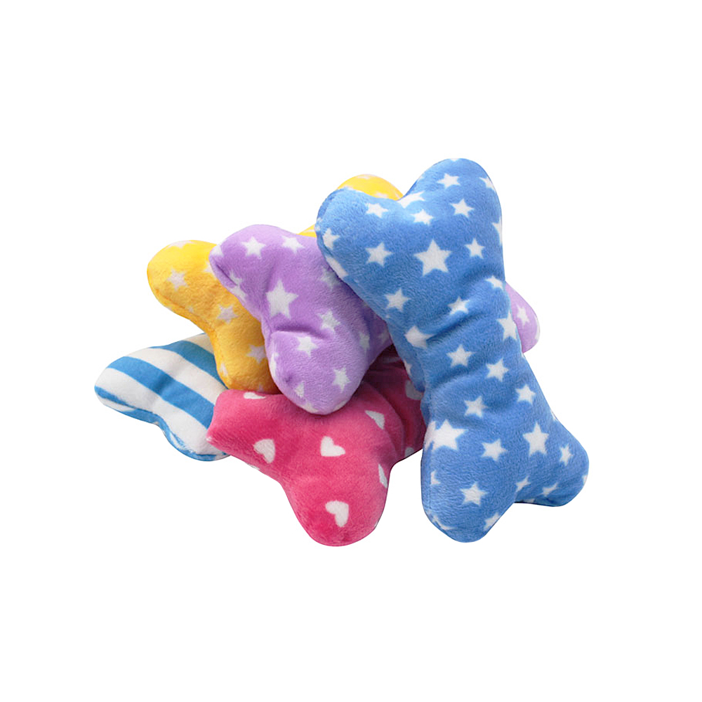 Pluszowa kosteczka tania dla pieska mała małego psiaka cm mięciutka z piszczałką yorka chihuahuy pinczera małego kundelka