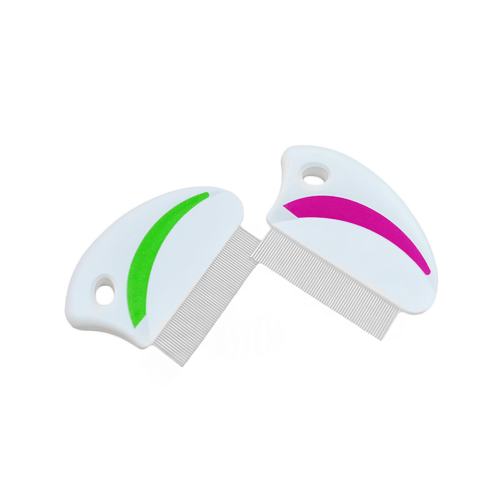 Grzebień do wyczesywania pcheł z ergonomicznym uchwytem wygodny do trzymania grzebyk na pchły bardzo gęsty dla psa dla kota pies kot skuteczny metalowe igły zaokrąglone krótkie igły specja