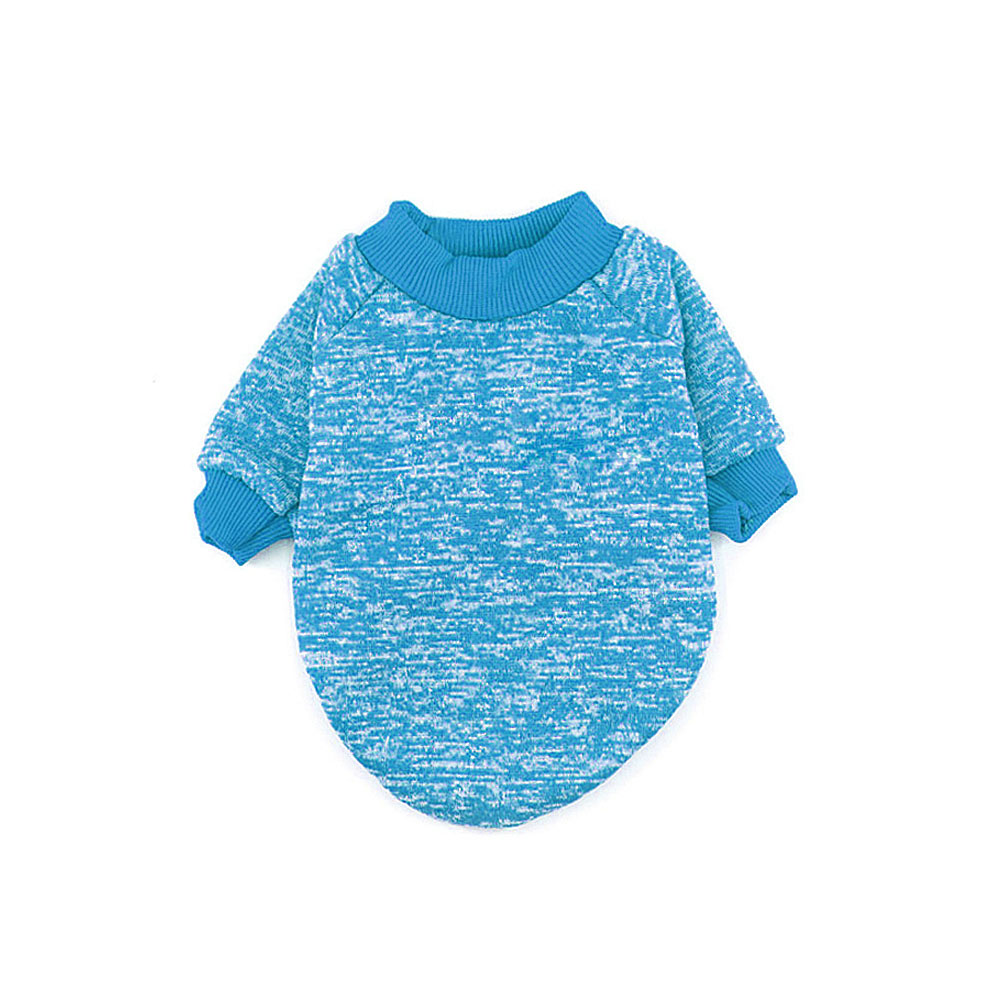 Bluzka dla psa błękitny melanż, melanżowe ubranko dla psa, bluzka z rękawkami dla kota, bawełniana bluzeczka, z dzianiny drapanej, bluza, z rękawkiem, ocieplana, docieplana, elegancka, błękitna, błękitny