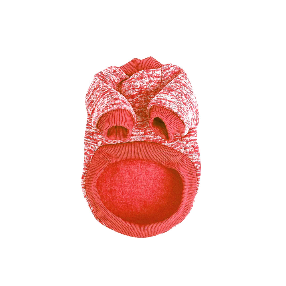 Melanżowe ubranko dla psa bluzka bluzeczka bluza z rękawkiem melanż ocieplana docieplana elegancka pomarańczowa pomarańczowe tył XS