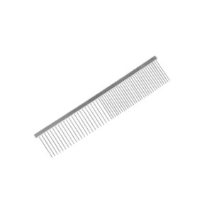 Stalowy grzebień groomerski grzebień profesjonalny cm długość zębów mm rozstaw zębów mm i mm grzebień z mieszanym rozstawem zębów grzebień ze stali nierdzewnej stalowy metalowy