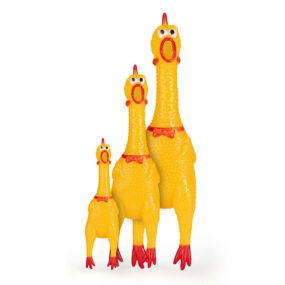 Winylowy piszczący kurczak 16cm, 28cm, 35cm, mocno piszcząca zabawka dla psa, despacito, śmieszna, wrzeszcząca, zachęcająca do aktywności
