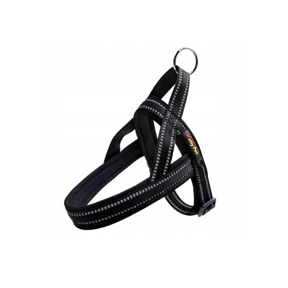 Norweskie szelki dla psa Kelly Pet Active, Norweskie szelki dla psa Kelly Pet, czarne, odblaskowe, rozmiar L