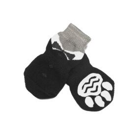 Skarpetki antypoślizgowe dla zwierząt, Skarpety dla psa skarpetki antypoślizgowe dla kota z gumowaną powierzchnią podgumowane antypoślizgowe antypoślizg idealne gdy pies ślizga się na glazurze parkiecie czarne