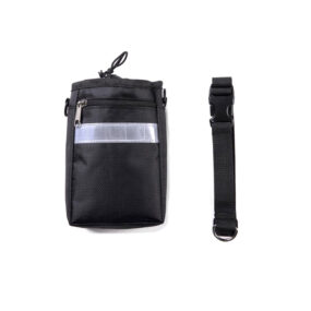 Saszetka treningowa etui poliestrowa elegancka czarna agility szkolenie do szkolenia na spacer torebka z odblaskowym paskiem z paskiem na biodra woreczek na karmę worki higieniczne gwizdek kliker