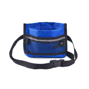 Saszetka treningowa etui poliestrowa niebieska agility szkolenie do szkolenia na spacer torebka z odblaskowym paskiem z pasem na biodra worek na karmę worki higieniczne gwizdek kliker bardzo duża