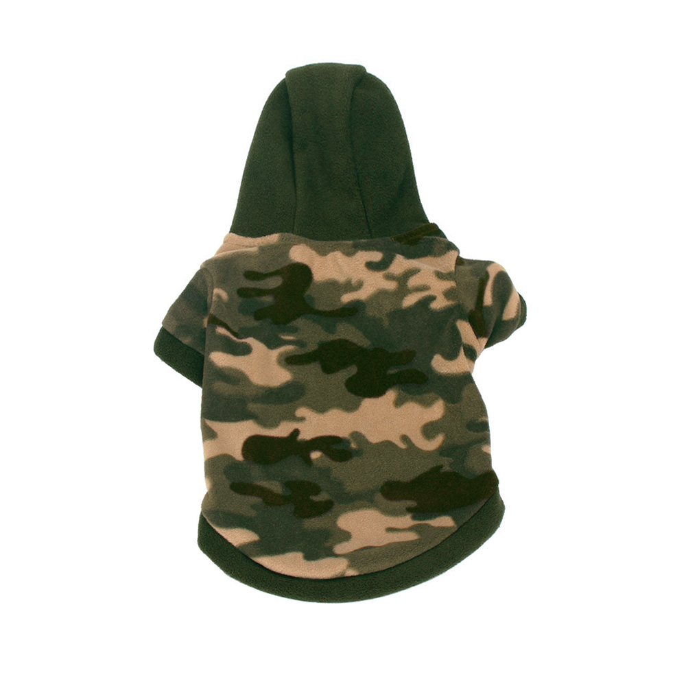 Polar bluza moro z kapturwm z rękawkami zielona polarowa z polaru ciepła miękka delikatna kamuflaż ubranko dla psa pieska kotka