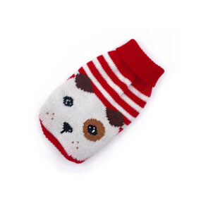 Sweterek golf ubranko dla psa pieska kota kotka czerwone z misiem słodkie śliczne czerwony z paskami