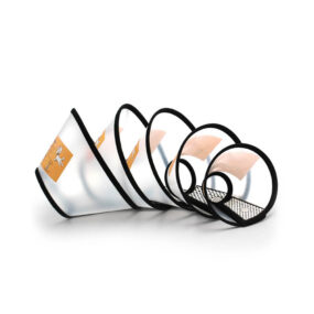 Kołnierz weterynaryjny na rzep, Kołnierz weterynaryjny dla psa dla kota pieska kotka z obszyciem nie obciera rozmiar na rzep regulowany obszyty do noszenia bez obroży miękki nie powoduje otarć