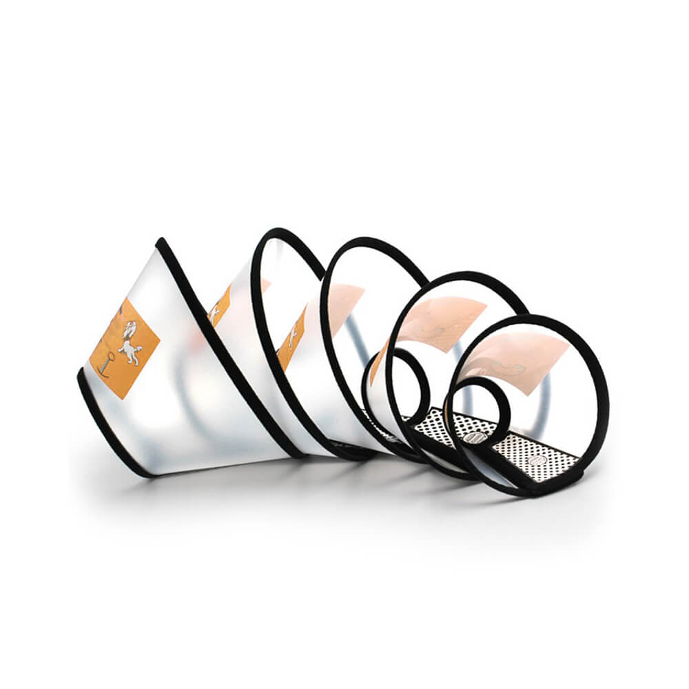 Kołnierz weterynaryjny na rzep, Kołnierz weterynaryjny dla psa dla kota pieska kotka z obszyciem nie obciera rozmiar na rzep regulowany obszyty do noszenia bez obroży miękki nie powoduje otarć