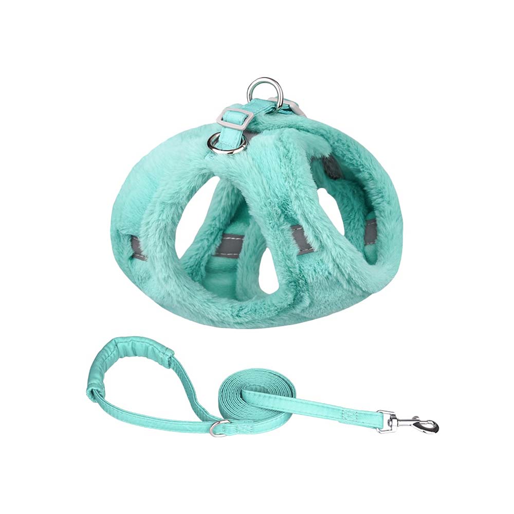 Szelki ocieplane futerkiem zielone